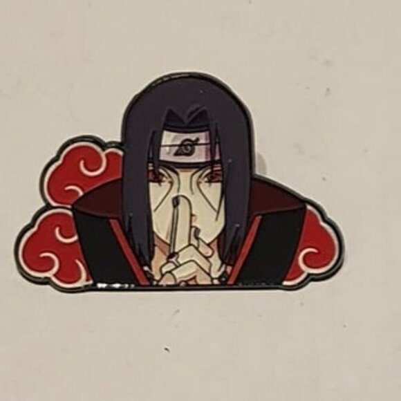 Naruto Akatsuki Itachi with Red Cloud Enamel Pin - Iconic Anime Collectible - Picture 3 of 4